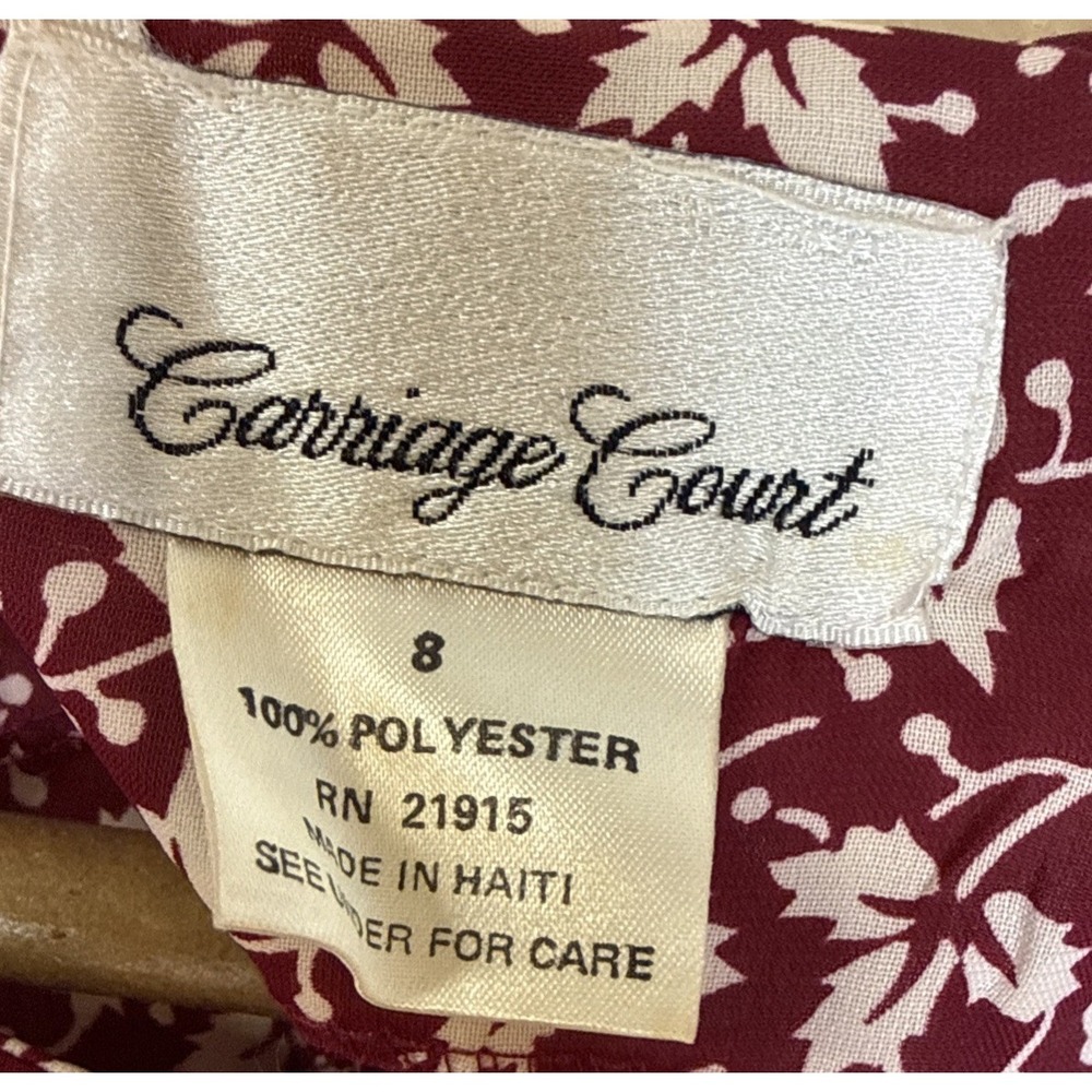 Vtg Carriage Court Floral sheer cottage Core Prairie Sz Small Ruffle - Picture 3 of 7